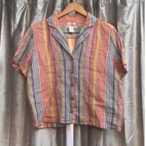 Linen short sleeve button down C&C California